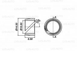 Кольцо разрезное D8 (бонка, ниппель) для термопластиковой трубки FARO